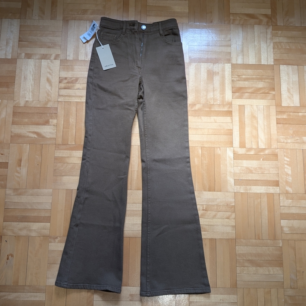 Wilfred Free/Aritzia Brown Flare Pants NEW WITH TAGS (Petite/Regular)